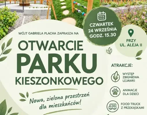 Nowy park kieszonkowy przy ul. Aleja II w Goczałkowicach-Zdroju otwiera się już dziś