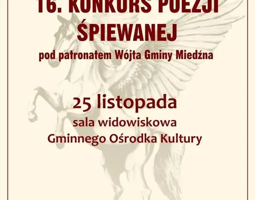 33. Turniej Recytatorski i 16. Konkurs Poezji Śpiewanej w Miedźnej – zgłoszenia do 12 listopada