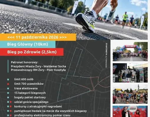 19. Żorski Bieg Uliczny – zapisy trwają, dwa dystanse do wyboru