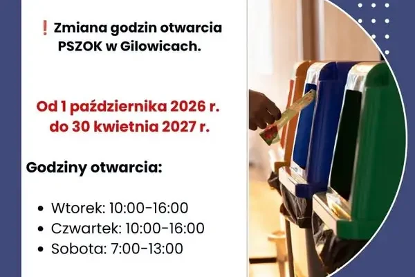PSZOK w Gilowicach zmienia godziny otwarcia od 1 października