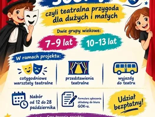 Teatralna przygoda w Goczałkowicach-Zdroju – rusza nabór do projektu „Oswajamy scenę”