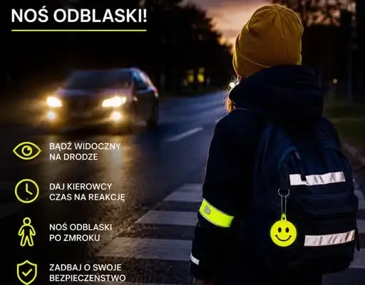 Jesienna kampania OSP Gołcza: odblaski ratują życie na drogach
