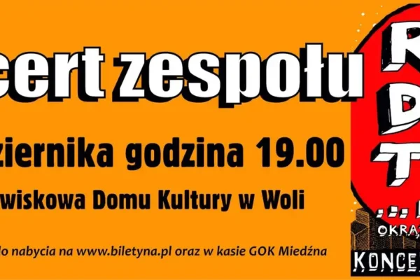 Koncert zespołu RAZ w Domu Kultury w Woli – 23 października