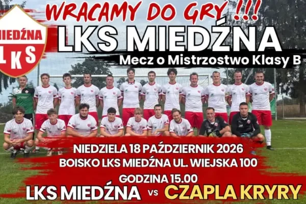 LKS Miedźna bezbramkowo remisuje z Sopel Leśnik Kobiór