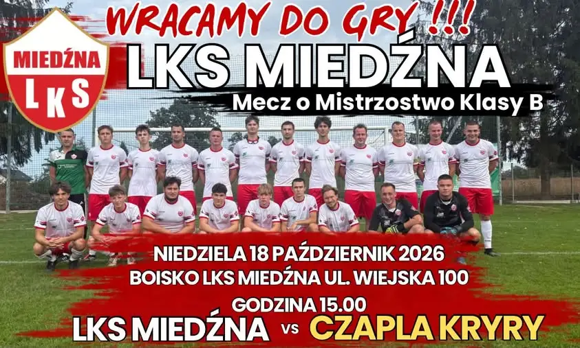 LKS Miedźna bezbramkowo remisuje z Sopel Leśnik Kobiór