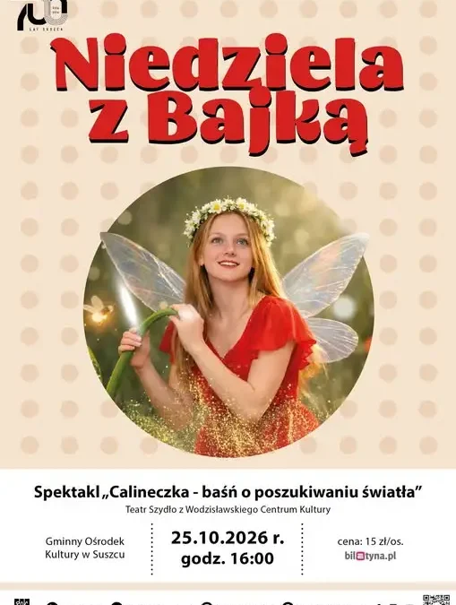 „Niedziela z Bajką” wraca do Suszca – spektakl „Calineczka” już 25 października