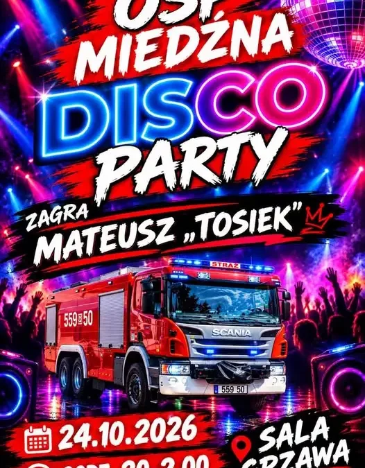 Disco Party w Grzawie – ostatnia impreza roku z OSP Miedźna