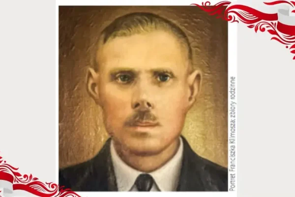 Grób Franciszka Klimosza w Golasowicach oznaczony znakiem IPN