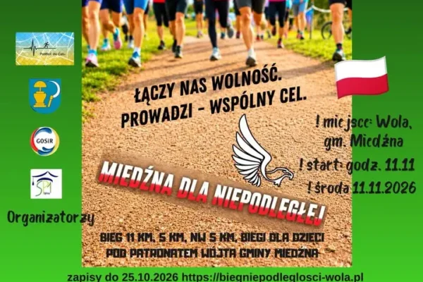 Bieg Niepodległości w Miedźnej – zapisy tylko do 25 października