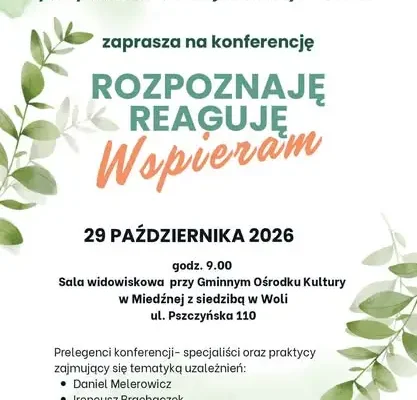 Miedźna: konferencja o uzależnieniach już 29 października