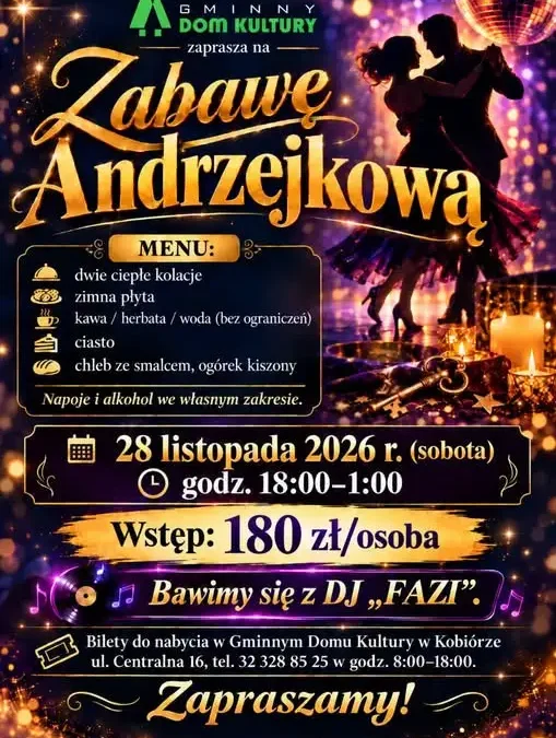 Zabawa Andrzejkowa w Kobiórze – muzyka, taniec i smakołyki