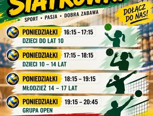 LKS Leśnik Kobiór zmienia harmonogram treningów siatkówki – nowe godziny od 2 listopada