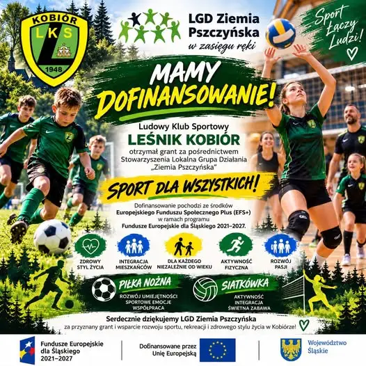 LKS Leśnik Kobiór z grantem na sport dla wszystkich